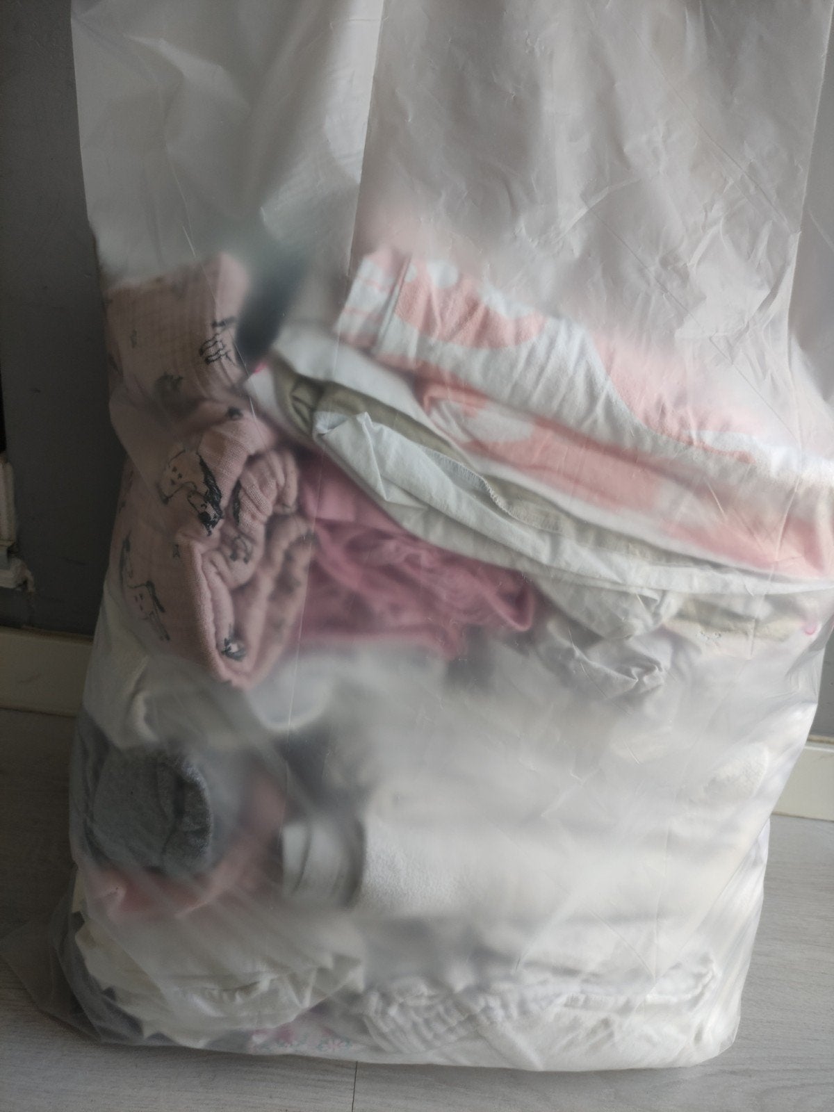 Grote zak babytextiel voor meisjes ledikant, Gebruikt, Meisje, Ophalen of Verzenden, Deken of Dekbed