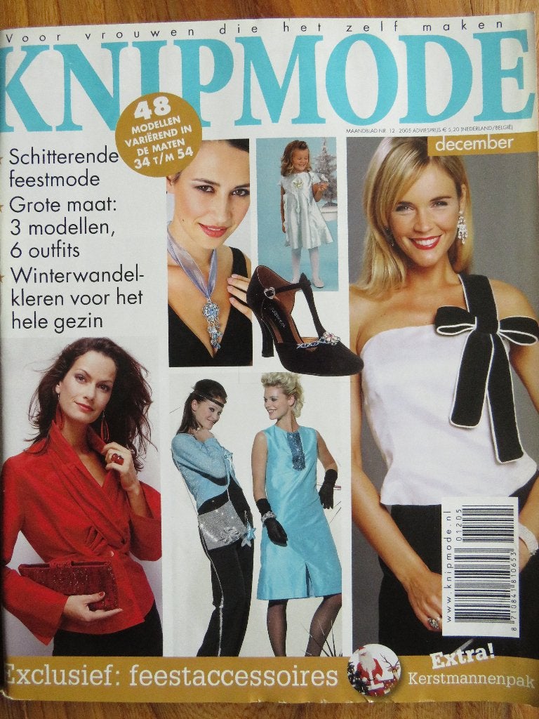 Knipmode december 2005 grote maat 3 modellen, 6 outfits, Ophalen of Verzenden, Zo goed als nieuw, Vrouw, Knipmode