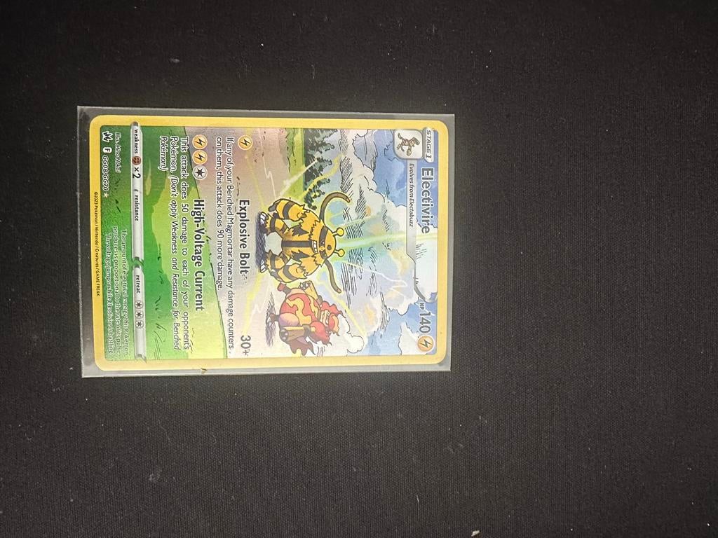 Electivire Pokémon Kaart crown zenith, Ophalen of Verzenden, Zo goed als nieuw, Losse kaart