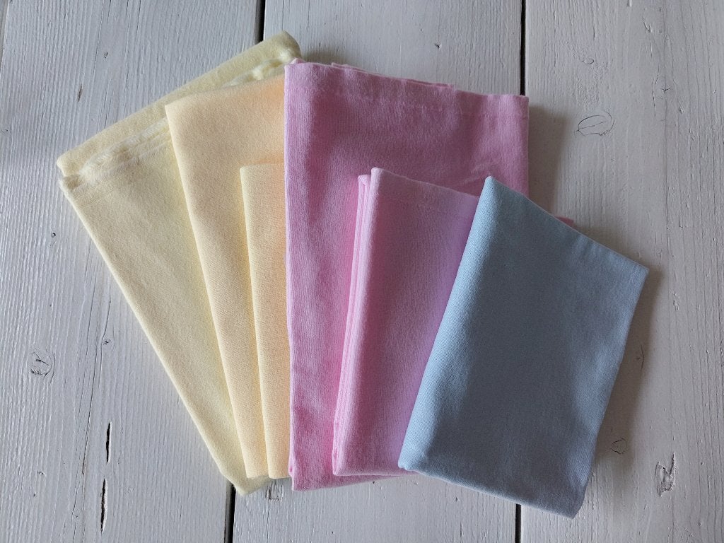Prachtige flanel in geel, roze, blauw - pastelkleur, pastel, Meerkleurig, Nieuw, Ophalen of Verzenden, 30 tot 120 cm
