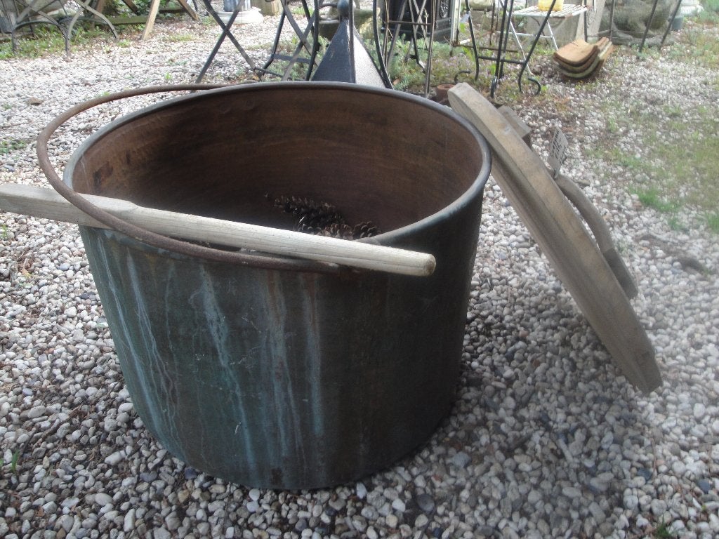 messing zware soepketel met deksel antiek, Ophalen of Verzenden