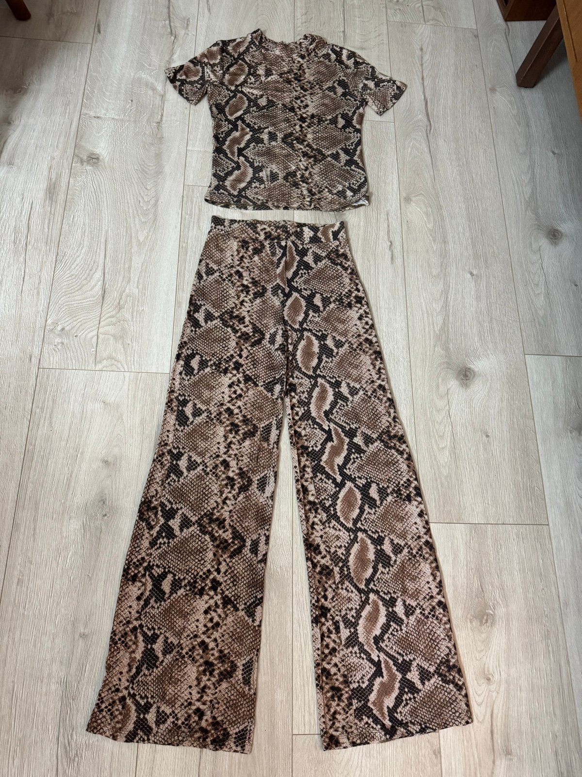 Zara Trafaluc Slangenprint Set - Top & Broek, Kleding | Dames, Ophalen of Verzenden, Gedragen