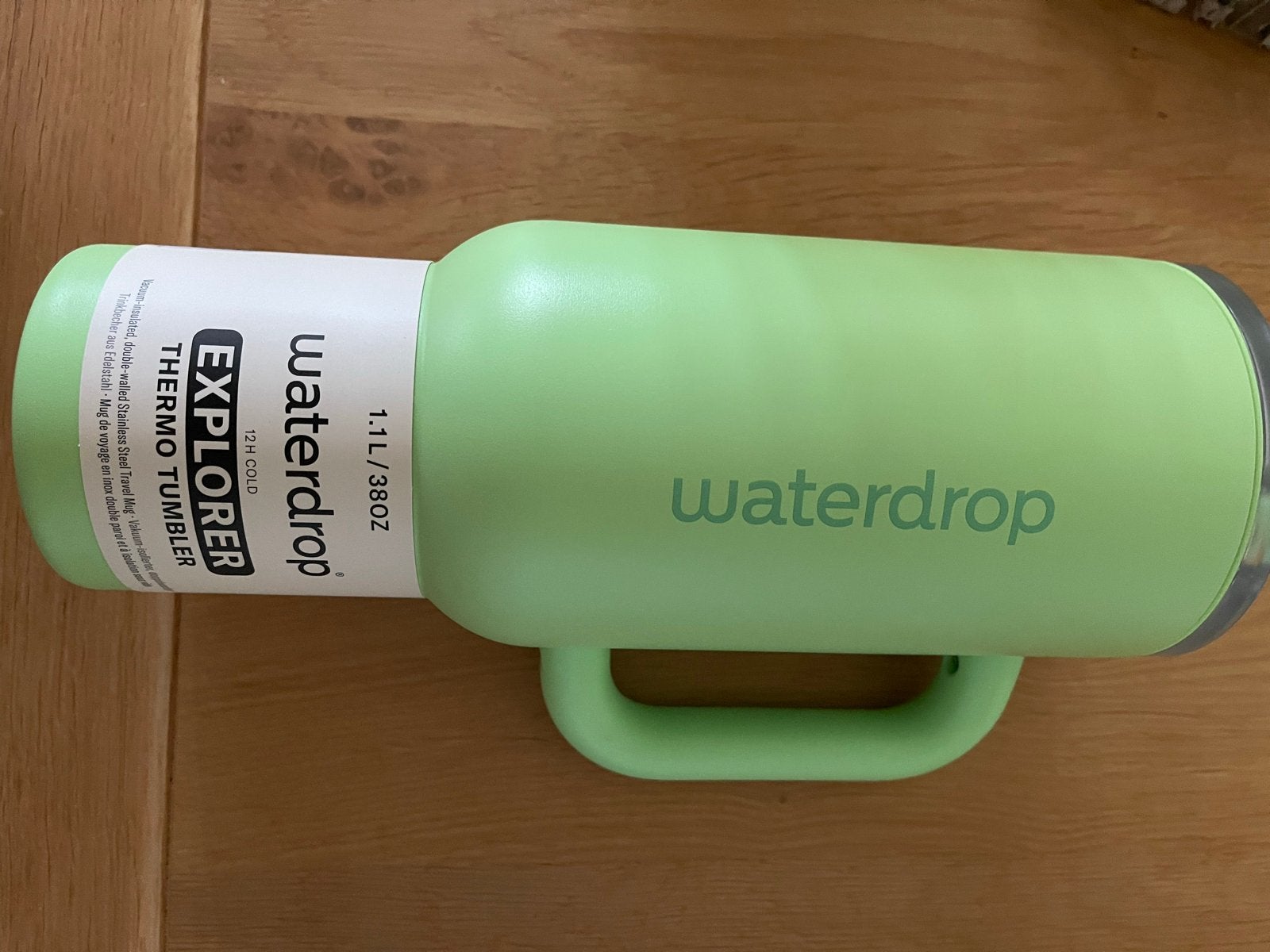 Waterdrop Explorer Thermo Tumbler - 1.1L Lichtgroen, Nieuw, Ophalen of Verzenden, Metaal, Overige merken