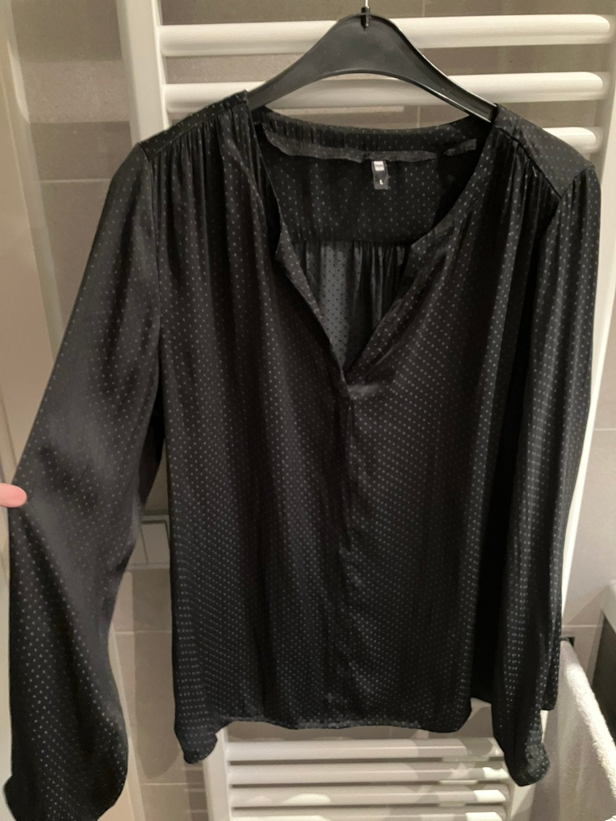 Zwarte blouse Hema maat 40, Kleding | Dames, Ophalen of Verzenden, Zo goed als nieuw, Maat 38/40 (M), Zwart