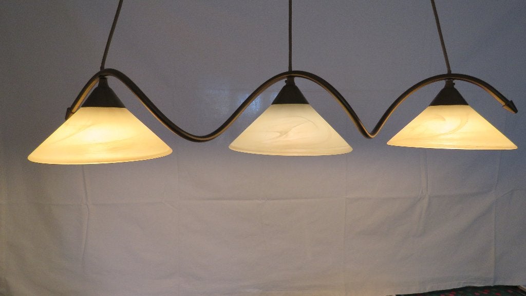 Massive hanglamp eettafel, Ophalen, Klassiek, E14 (klein), Zo goed als nieuw