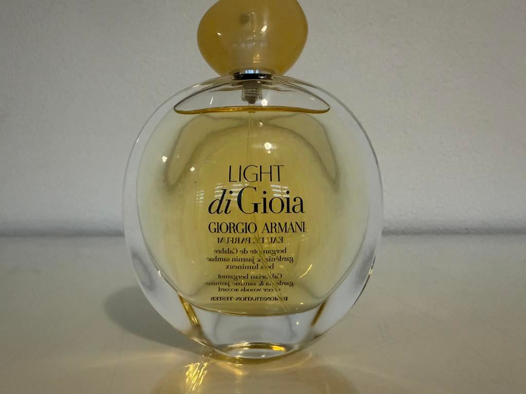 Giorgio Armani - Light di Gioia 100ml EDP - Vintage, Ophalen of Verzenden, Zo goed als nieuw, Parfumfles