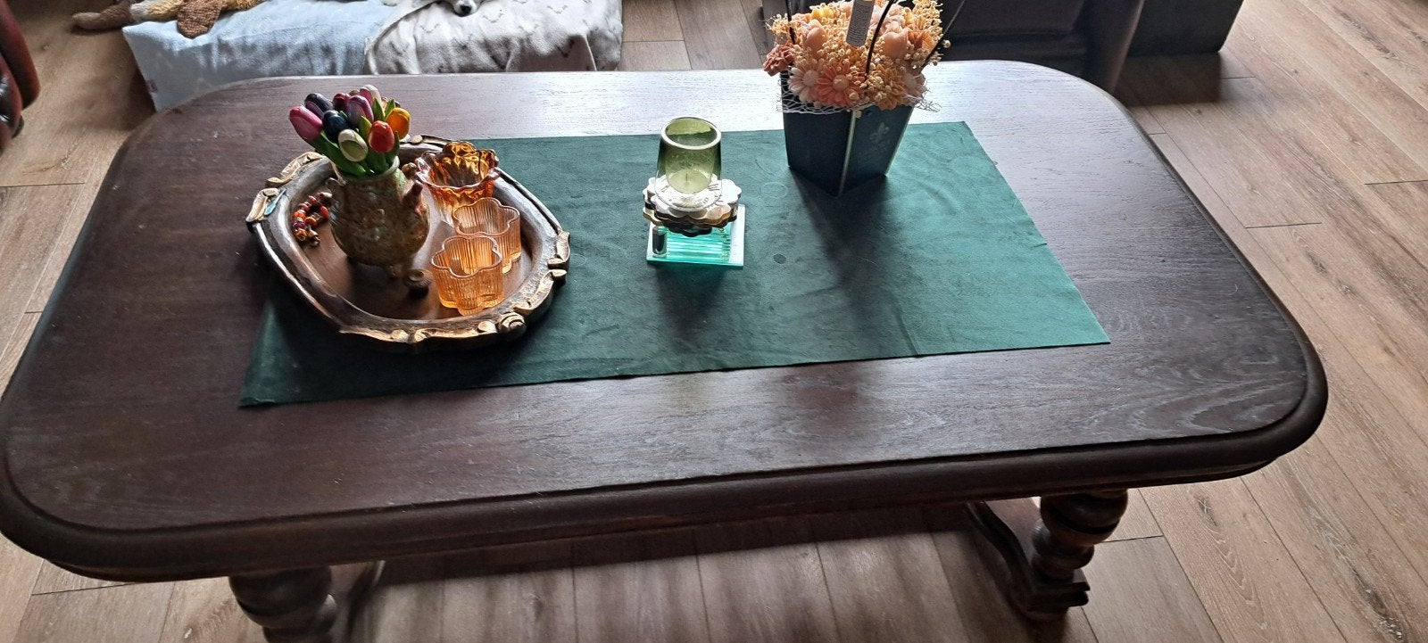massief eiken salontafel.igst., Ophalen