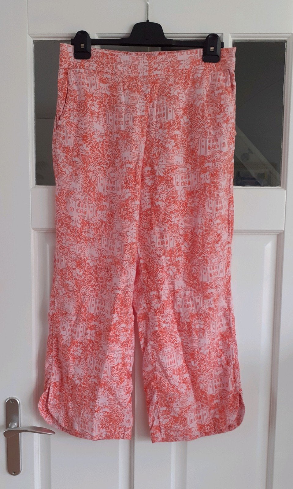 Cynthia Rowley palazzo broek van linnenmix maat L, Cynthia Rowley, Maat 42/44 (L), Ophalen of Verzenden, Roze
