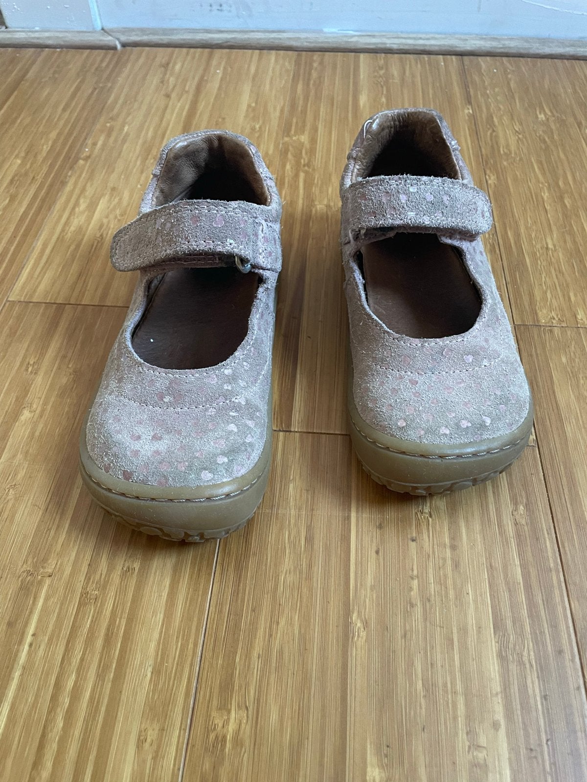 Lurchi Barefoot schoenen maat 27 - Roze met hartjes, Ophalen of Verzenden, Gebruikt, Meisje, Schoenen