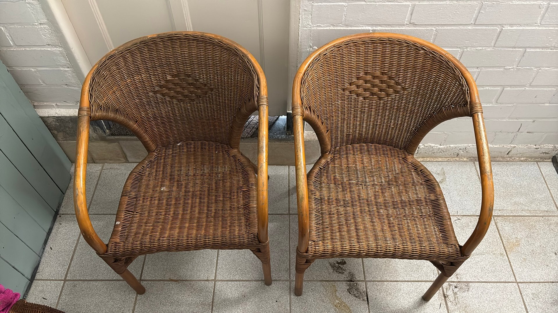 Rieten stoelen, Tuin en Terras, Ophalen of Verzenden, Zo goed als nieuw, Rotan