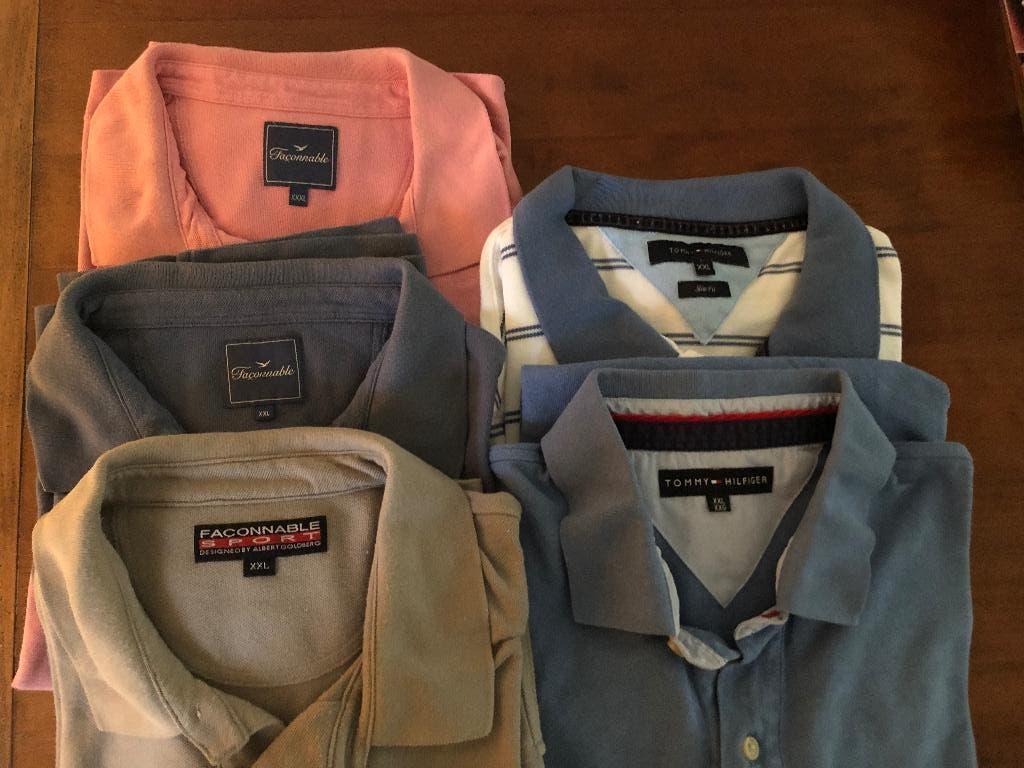 5 mooie polo.s  XXL Hilfiger Faconnable, Ophalen of Verzenden, Zo goed als nieuw, Overige maten, Blauw