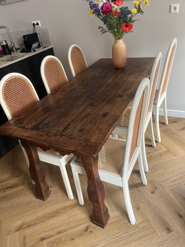 Eetkamerstoelen Thonet stijl, Ophalen, Gebruikt, Thonet stijl, Wit