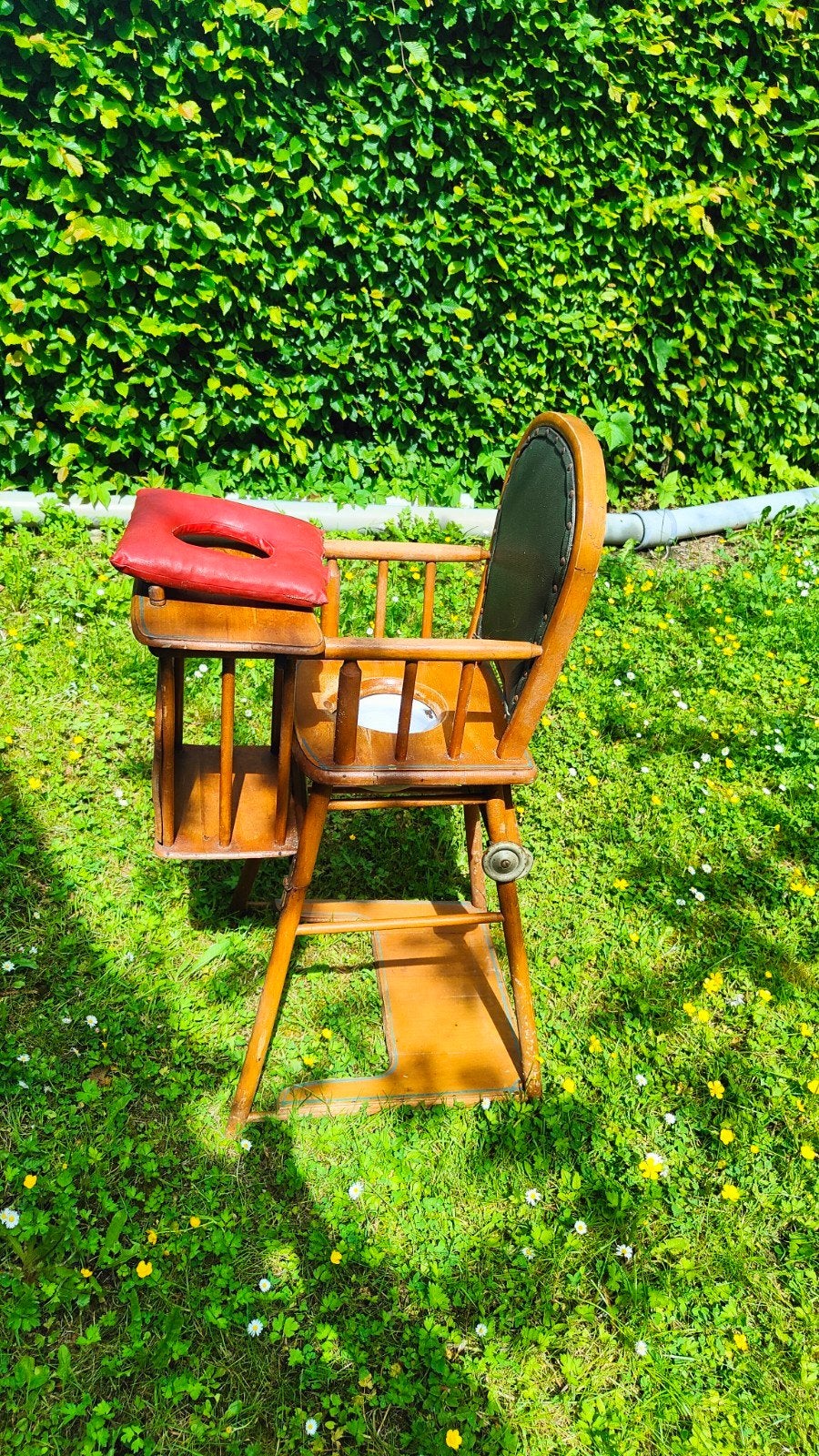 Vintage Houten Kinderstoel met Potje en Eetblad, Kinderen en Baby's, Kinderstoelen, Ophalen, Gebruikt, Overige typen, Afneembaar eetblad