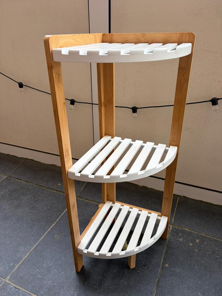 Houten decoratierekje, Huis en Inrichting, Badkamer | Badkamermeubels, Zo goed als nieuw, Minder dan 100 cm, 25 tot 50 cm, 50 tot 100 cm