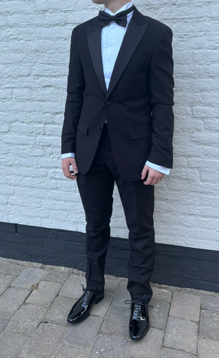 Smoking maat 44 te huur, kleine maat!, Kleding | Heren, Ophalen, Nieuw, Maat 46 (S) of kleiner, Zwart
