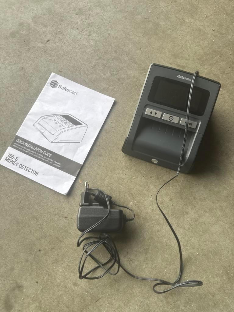 Safescan 155-S geld detector incl accu en oplader, Ophalen of Verzenden