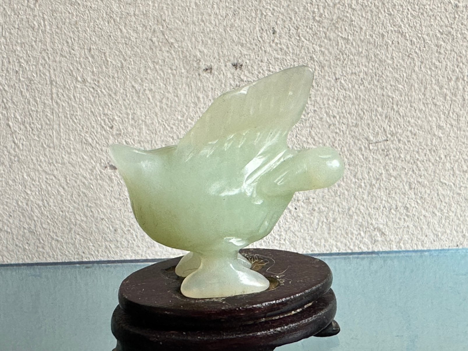 Half edelsteen beeldje Wassende Eend, Ophalen of Verzenden