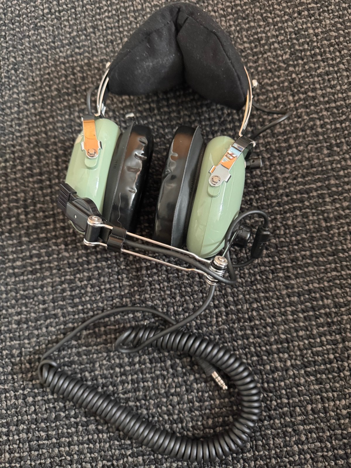 David Clark Aviation Headset - Vliegeniers Hoofdtelefoon, Gebruikt, Over-ear, Groen, Microfoon