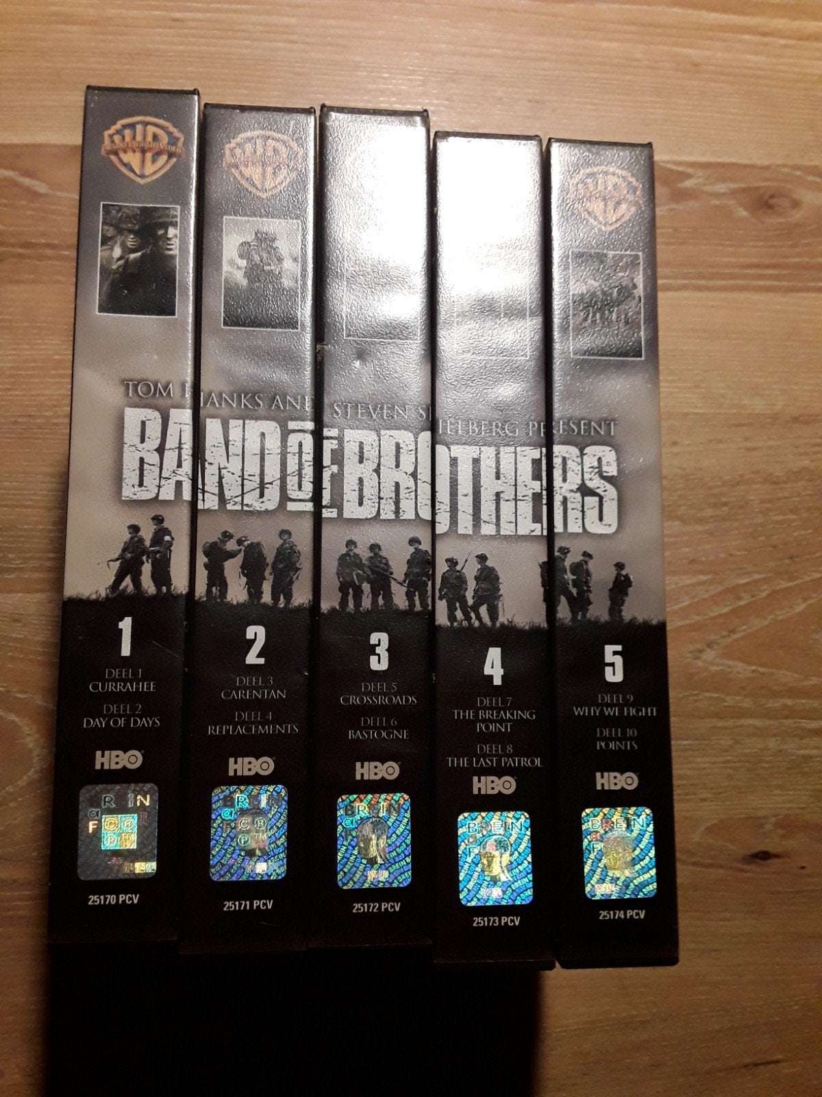 Band of Brothers VHS - Complete Serie (5 videobanden), Vanaf 16 jaar, Ophalen of Verzenden, Gebruikt, Actie en Avontuur