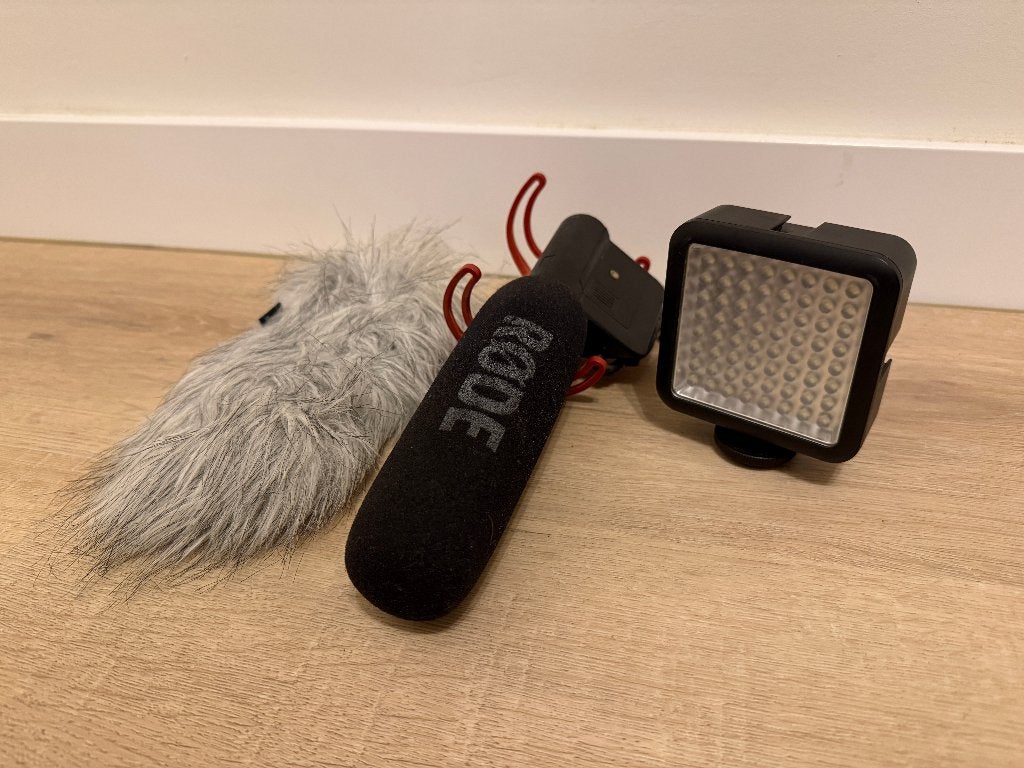 RODE Videomic Rycote + Godox Led 64 Videolamp, Ophalen, Gebruikt, Overige typen