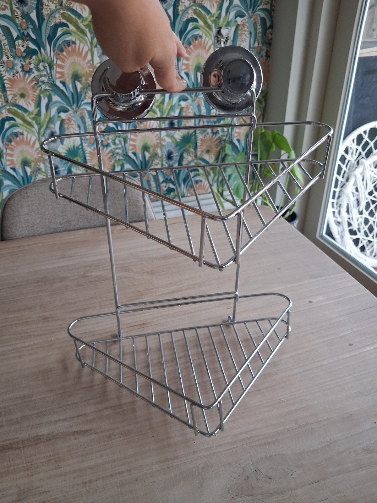 Douche rekje - 2 lagen - Chroom - Hoekmodel, Huis en Inrichting, Ophalen, Zo goed als nieuw