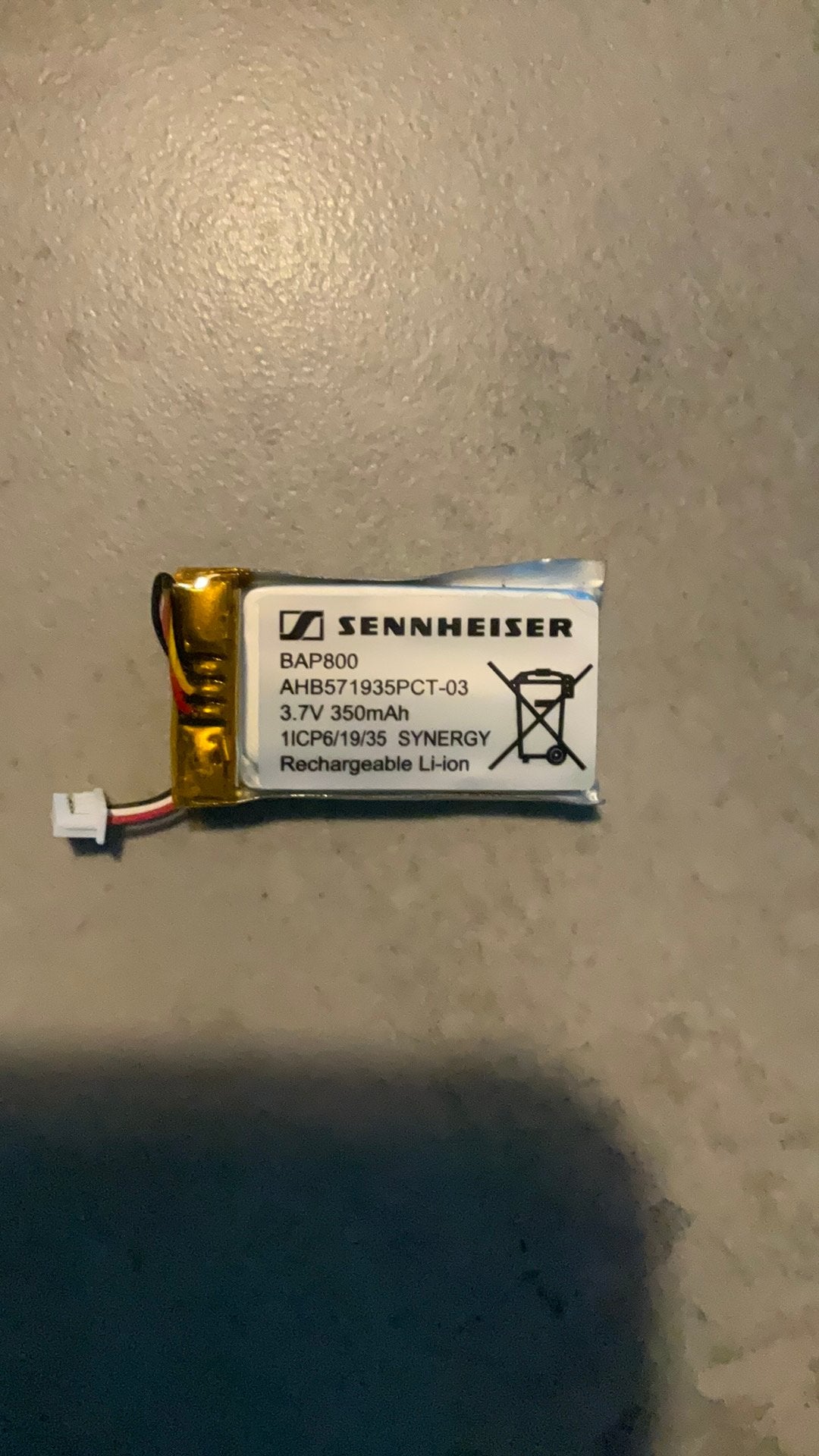 Accu Bap800  3.7v 350mAh tbv  sennheiser RR5200, Ophalen of Verzenden, Gebruikt