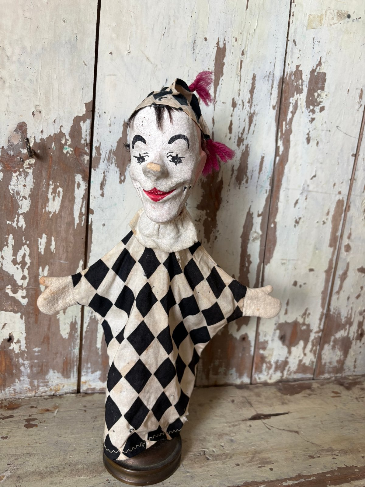 Oud harlekijntje handpop, composiet ( in optie), Ophalen of Verzenden