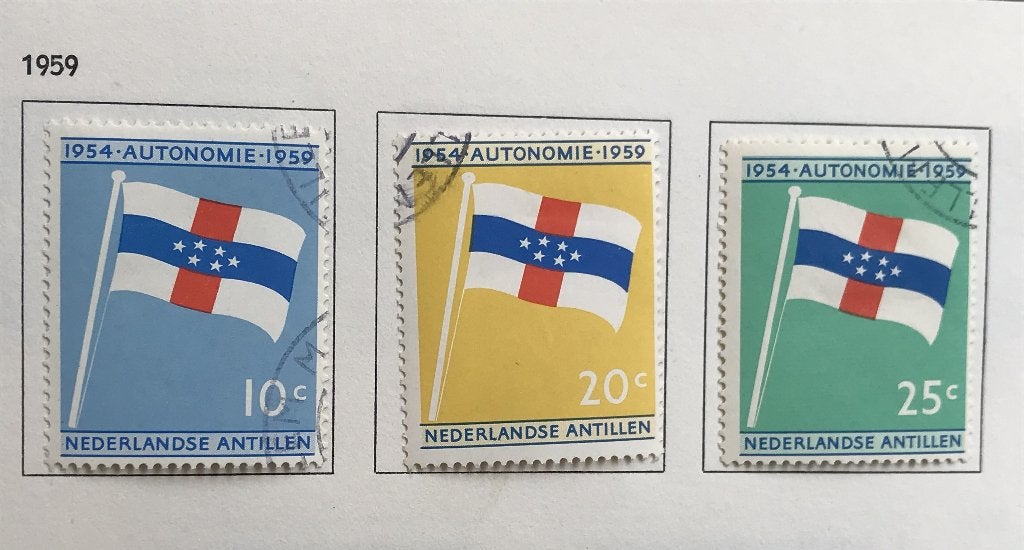 postzegel Nederlandse Antillen Autonomie 1959, Verzenden, Gestempeld