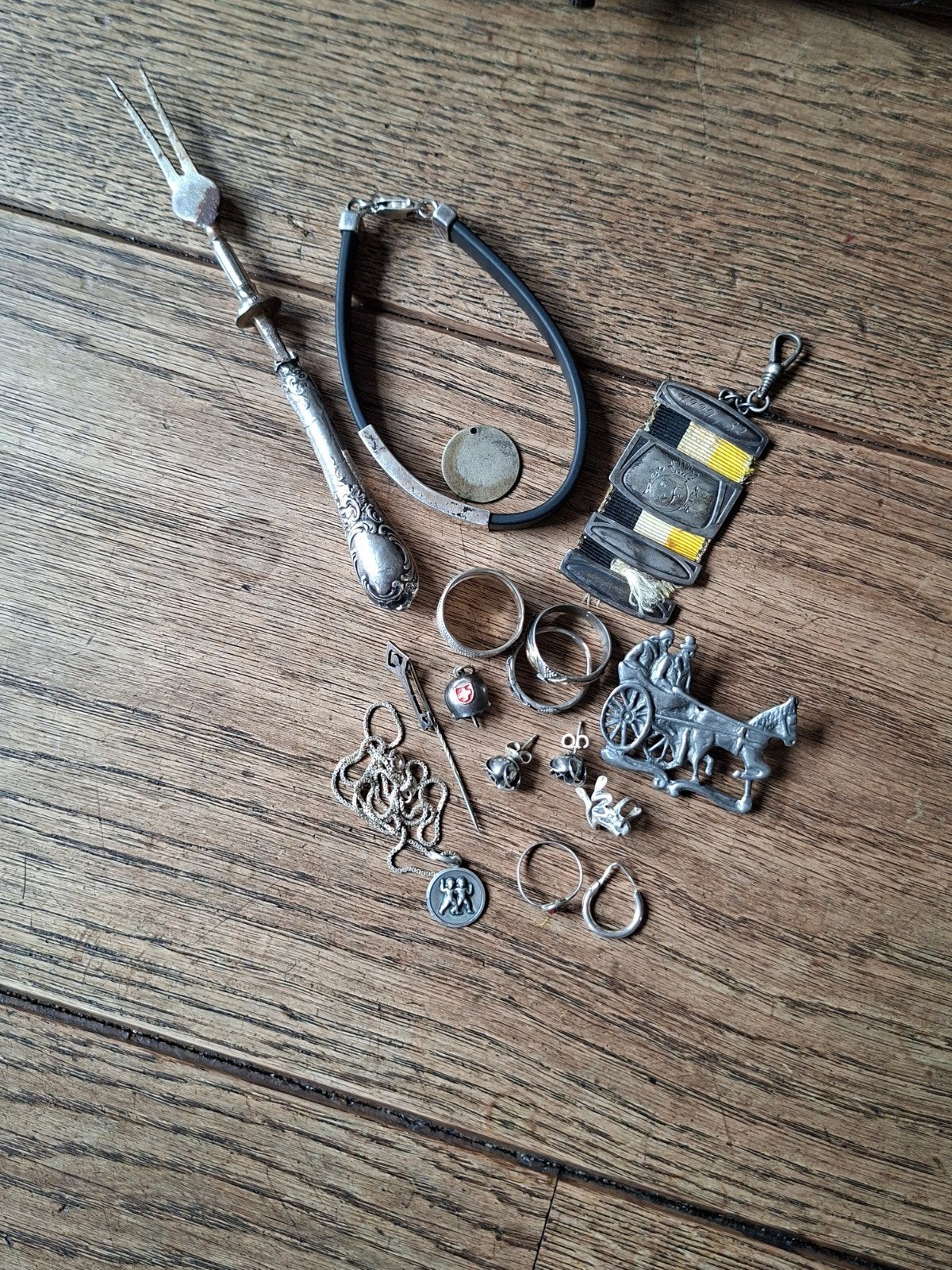 lot zilver +-45 tot 50gram, Ophalen of Verzenden, Zilver