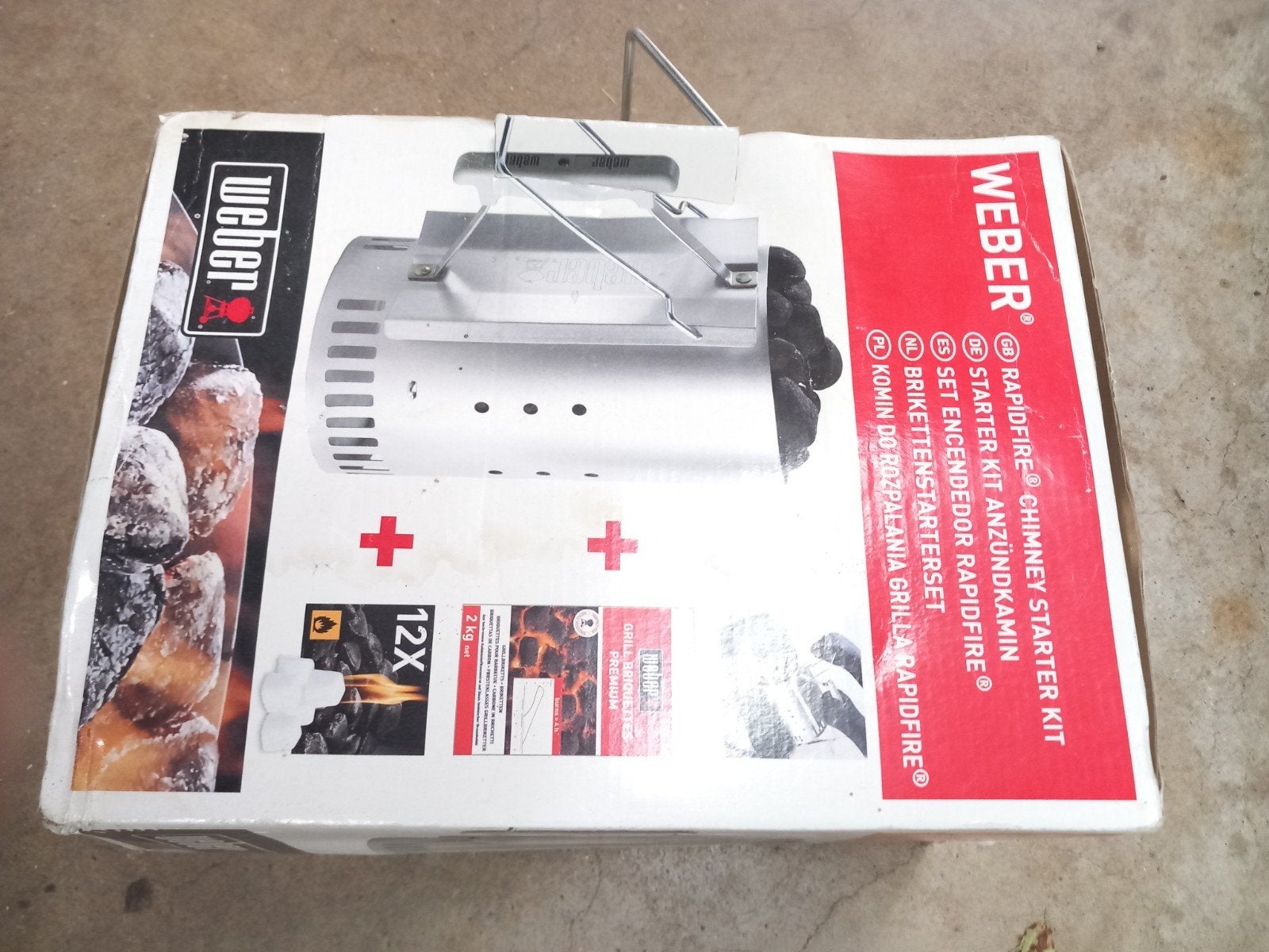 Weber Rapidfire Starter Kit - 20 L houtskoolx gebrui, Ophalen of Verzenden, Zo goed als nieuw, Weber