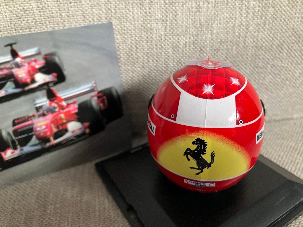 ✅ Michael Schumacher 1:5 helm 2002 Ferrari F2002 Formule 1, Verzamelen, Ophalen of Verzenden, Nieuw, Formule 1