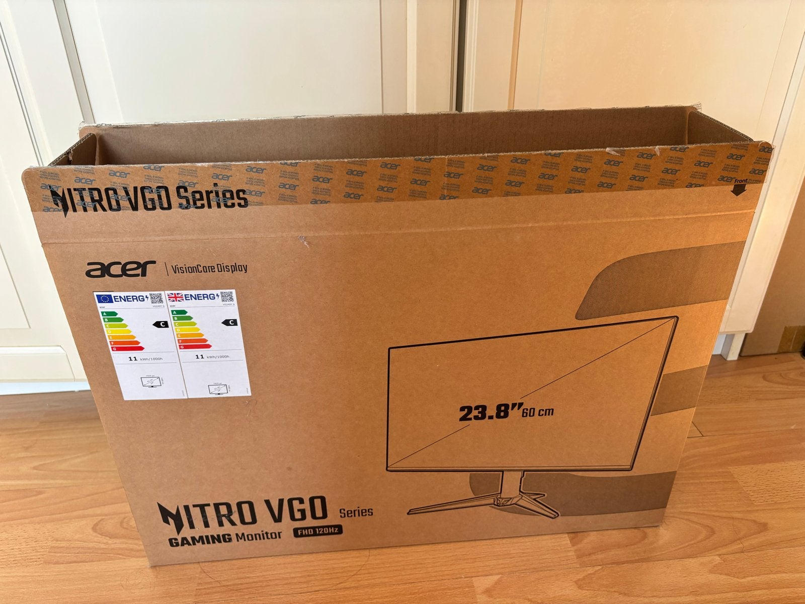 Acer Nitro VG0 Gaming Monitor 23.8" FHD 170Hz, Computers en Software, Monitoren, Full HD, Zo goed als nieuw, 1 tot 2 ms, 151 t/m 200 Hz