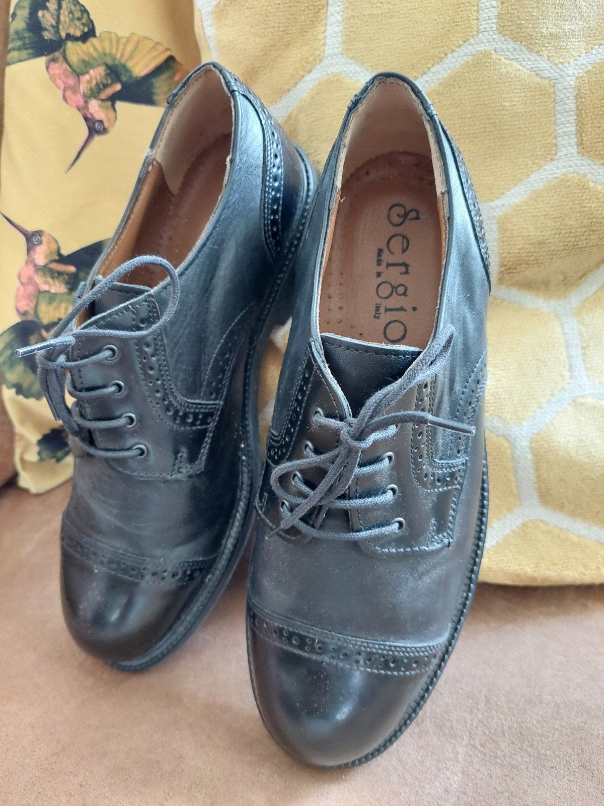 Zwarte Sergio veterschoenen, maat 38, Made in Italy, Kleding | Dames, Sergio, Schoenen met lage hakken, Zwart, Ophalen of Verzenden