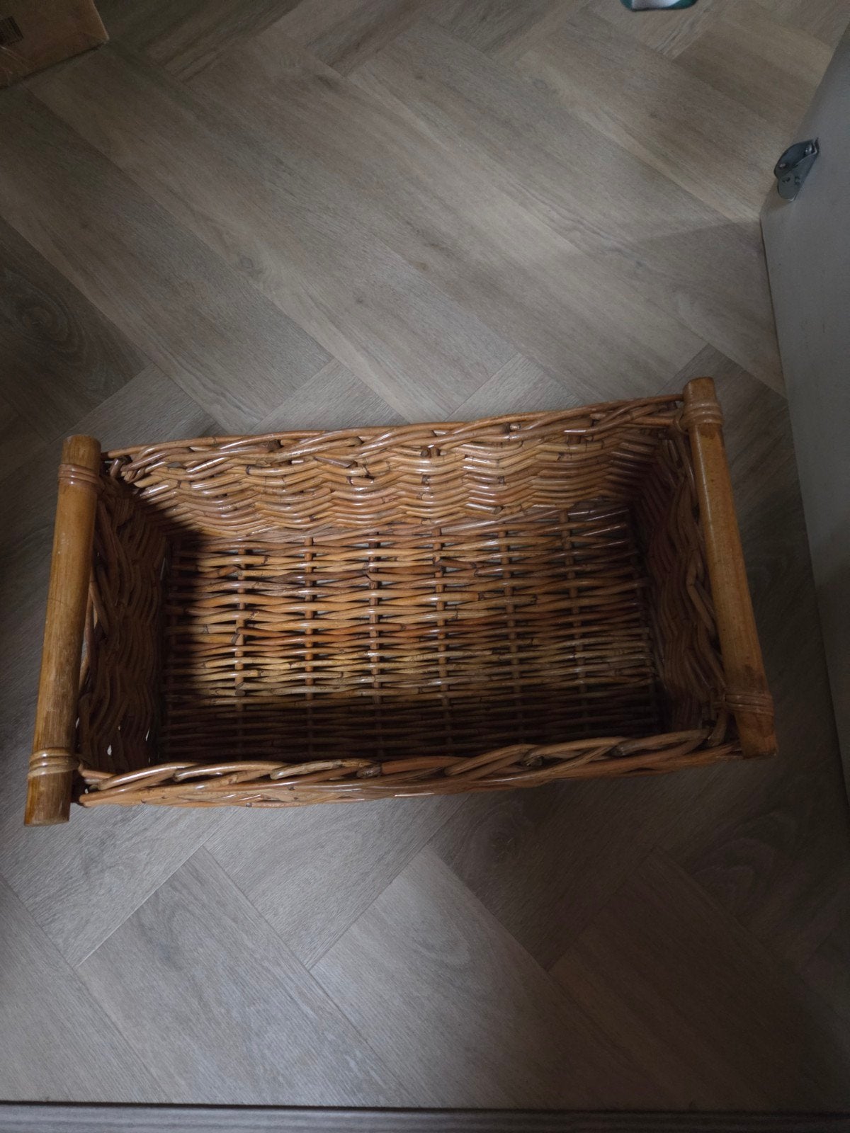 Rieten mand 53x30x20 cm, Ophalen, Zo goed als nieuw, Rond, Riet
