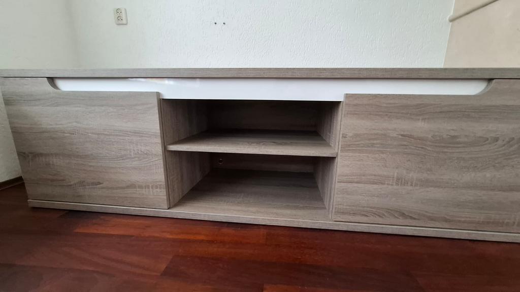 Tv meubel & salon tafel, Ophalen, 150 tot 200 cm, Zo goed als nieuw, Overige houtsoorten