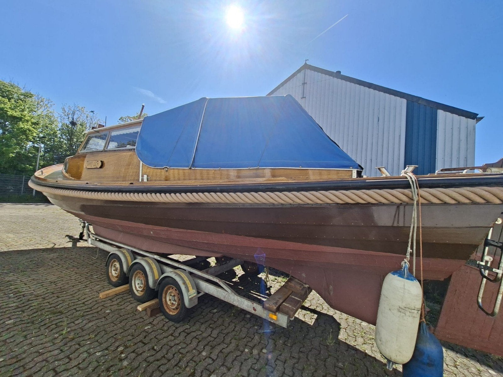 Texelse.houten.vlet.afmetingen.lengte9m.br3.25.dg0.80m., Vlet, Ophalen of Verzenden