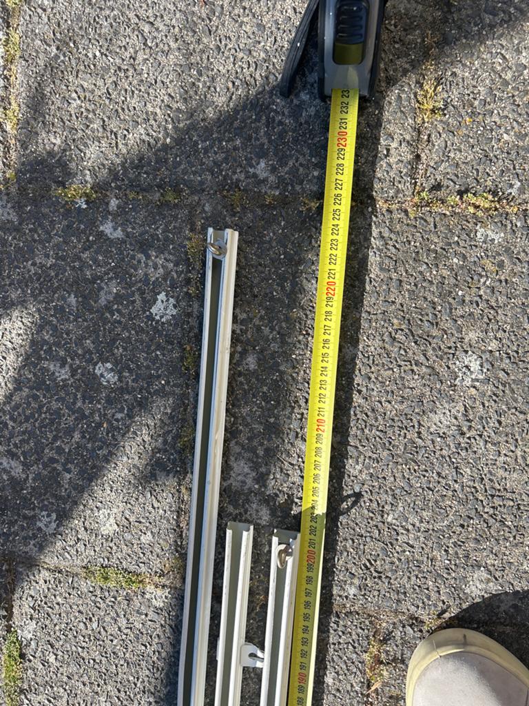 Gordijnrails - 3x wit/grijs, Ophalen, Gebruikt, Wit, 200 cm of meer