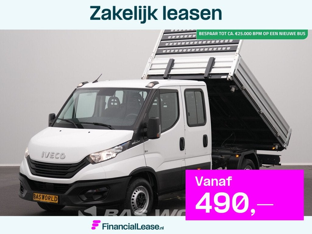 Iveco Daily 35S16 Automaat Driezijdige Kipper Dubbel Cabine, Automaat, Stof, Gebruikt, Euro 6
