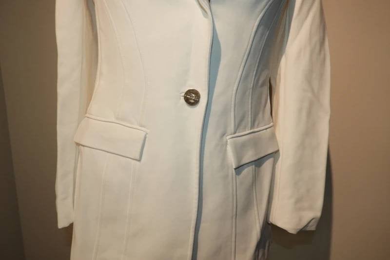 Elisabetta Franchi hagel witte blazer gouden merk knopen, Kleding | Dames, Wit, Jasje, Maat 36 (S), Gedragen