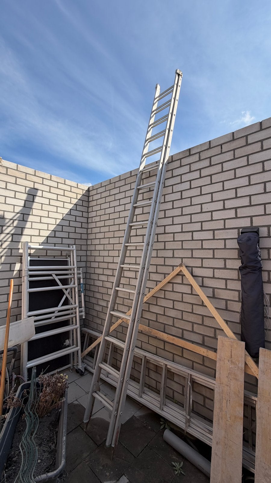 Aluminium ladder, Ophalen, Gebruikt, Ladder, Opvouwbaar of Inschuifbaar