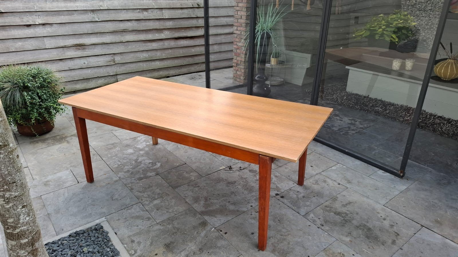Tafel gratis af te halen 90x200, Tuin en Terras, Tuintafels, Zo goed als nieuw, Rechthoekig, Hout, Ophalen