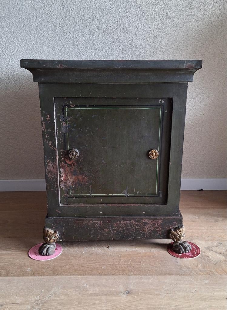 Robuuste antieke kluis/brandkast, Antiek en Kunst, Ophalen