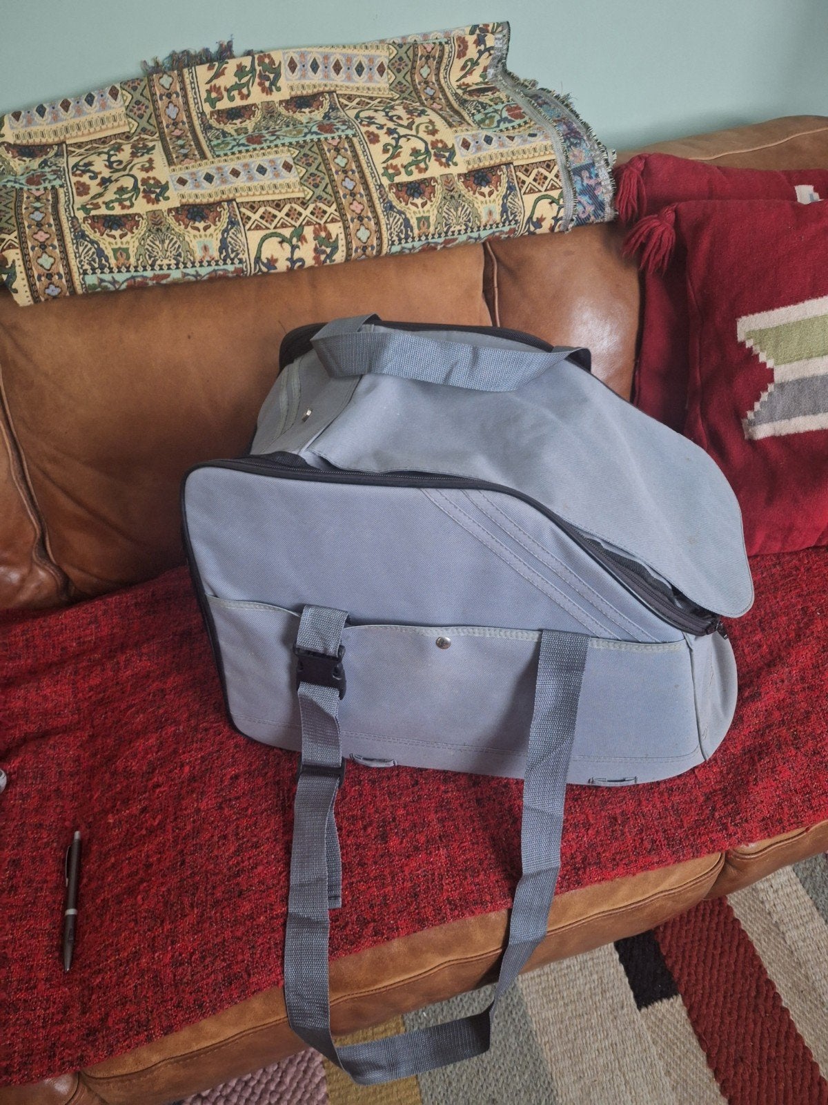 Grijze reismand voor honden, Ophalen of Verzenden, Zo goed als nieuw, Grijs, Rugtas