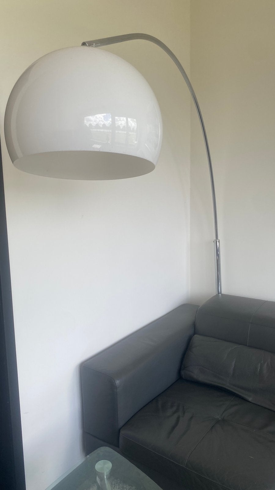 Retro boog lamp met zware metalen voet, Ophalen, Zo goed als nieuw, 150 tot 200 cm