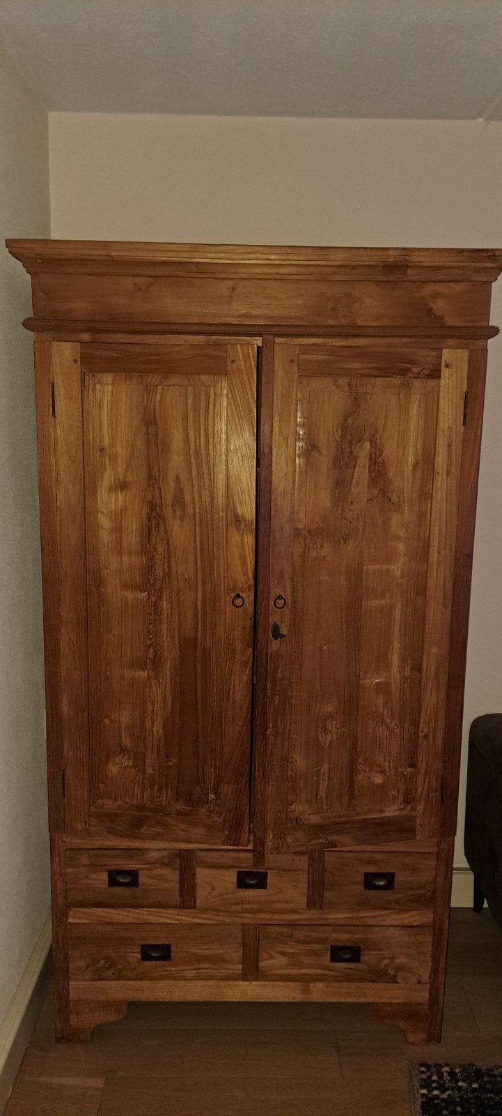Teak houten kast, Ophalen