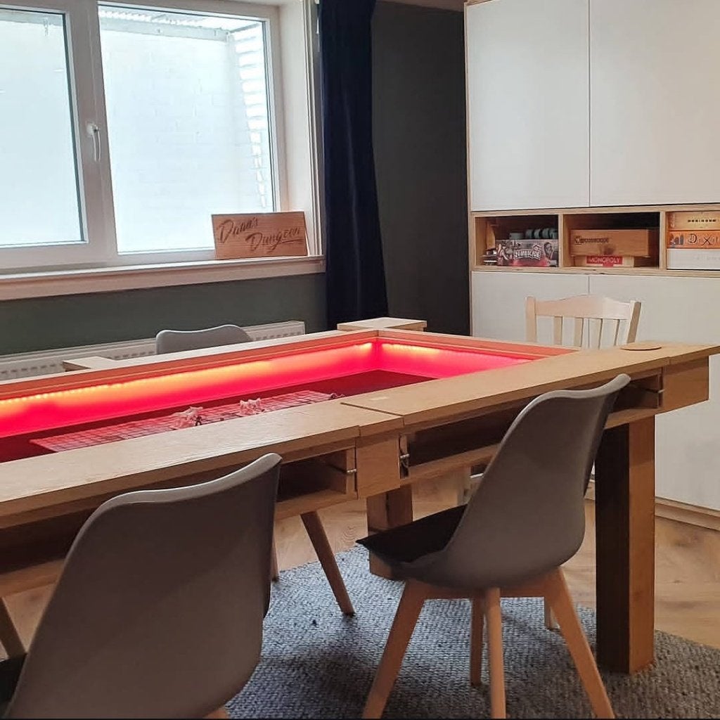 Eiken gametafel voor warhammer, D&D, boardgames, Ophalen, Gebruikt, 100 tot 150 cm, Eikenhout