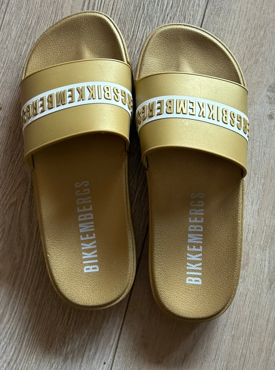 Bikkembergs slippers goud size EU 39, Overige kleuren, Nieuw, Bikkembergs, Ophalen