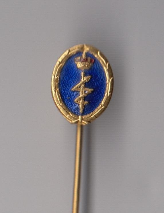 Zweden emaille Bliksem Kroon speldje, Niet vindbaar, Niet vindbaar, Nederland, Embleem of Badge