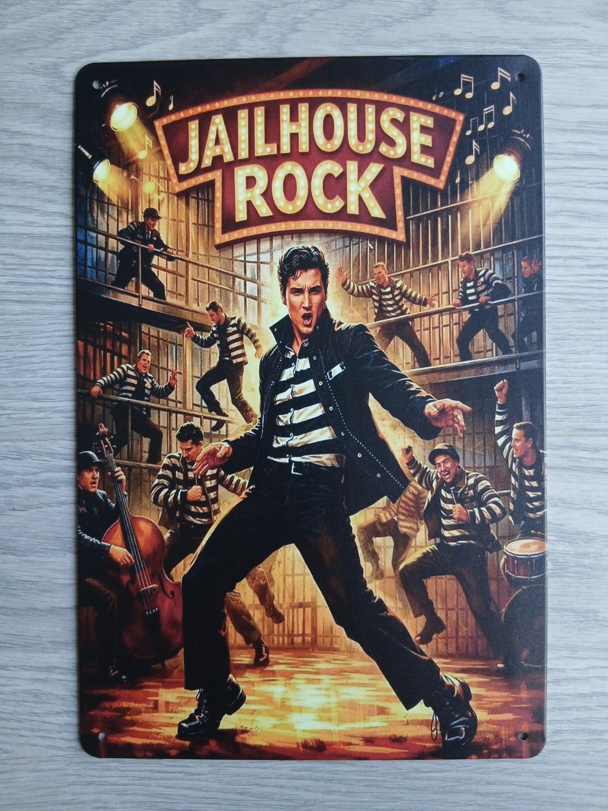 Elvis Presley Jailhouse Rock 20x30 cm Metalen Reclamebord, Ophalen of Verzenden, Nieuw, Poster, Artwork of Schilderij