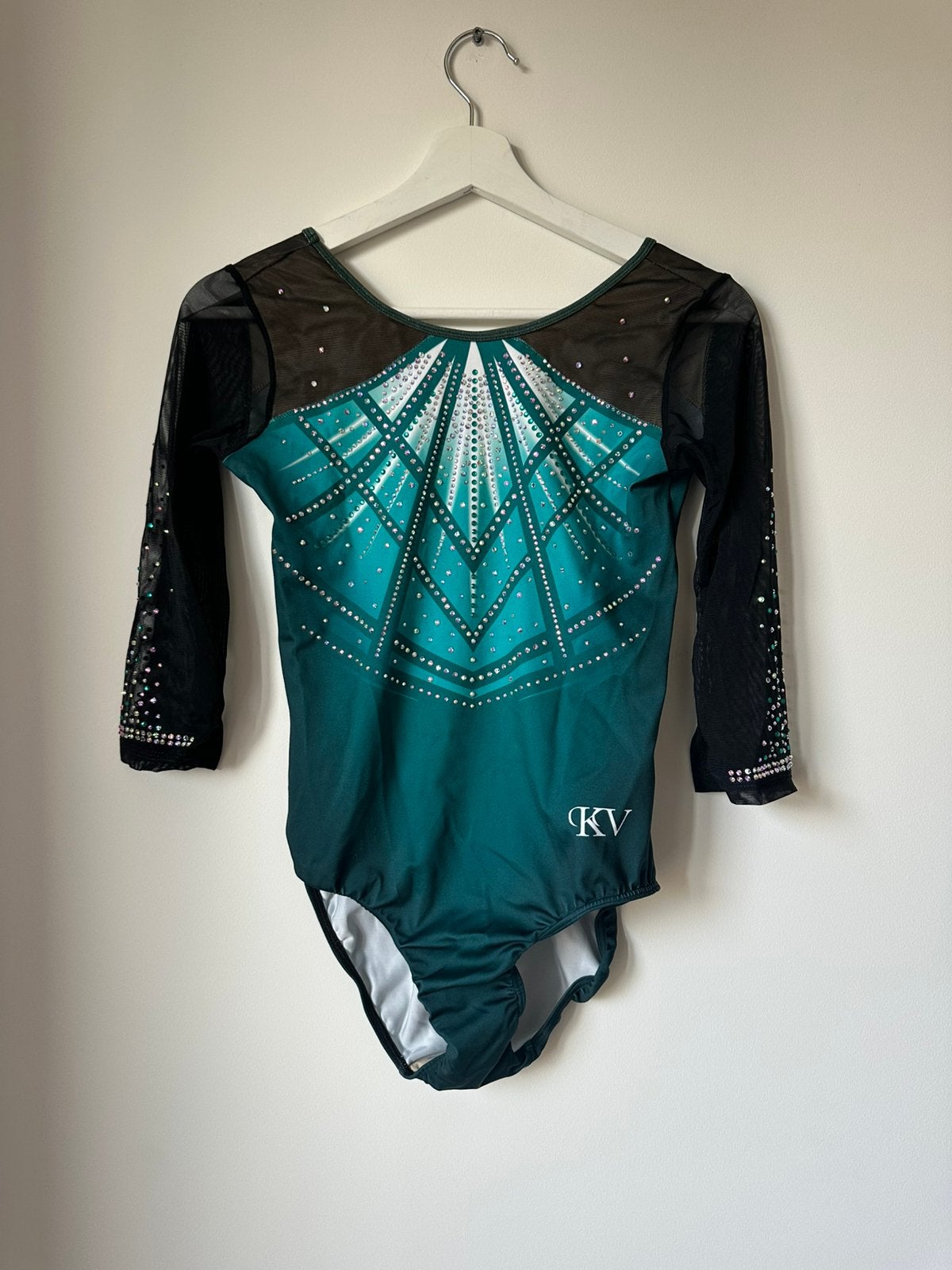 KV leotards, blauw/ groene kleur, maat AM, Sport en Fitness, Maat 36 t/m 42, Ophalen of Verzenden, Zo goed als nieuw, Turnpak(je)